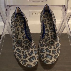 8.5 Rothy's Blue Leopard Ballet Flats